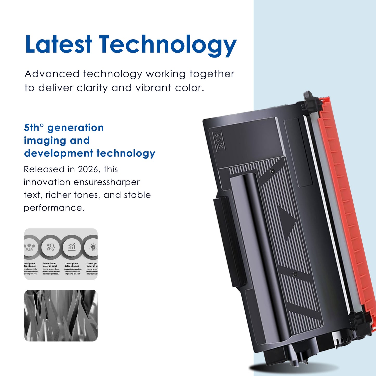 TN850 TN 850 Toner Cartridge Compatible for Brother TN850 High Yield Black Works with DCP-L5500DN HL-L6200DW MFC-L5800DW [ 1-Pack, 8000 Pages Per Cartridge ]