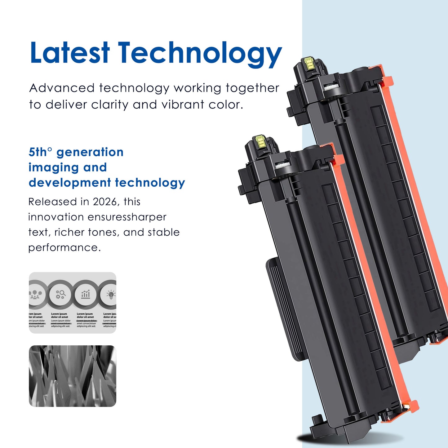 TN730 TN 730 Toner Cartridge Compatible for Brother TN730 High Yield Black Works with DCP-L2550DW HL-L2350DW MFC-L2710DW [ 1-Pack, 2100 Pages Per Cartridge ]