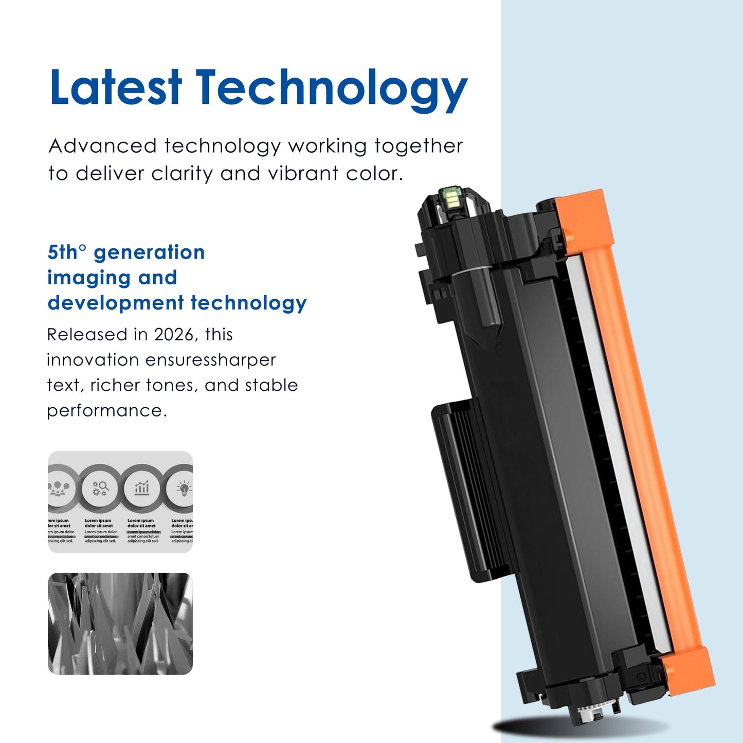 TN830 TN 830 Toner Cartridge Compatible for Brother TN830 High Yield Black Works with MFC-L2820DW HL-L2460DW DCP-L2640DW [ 1-Pack, 1500 Pages Per Cartridge ]