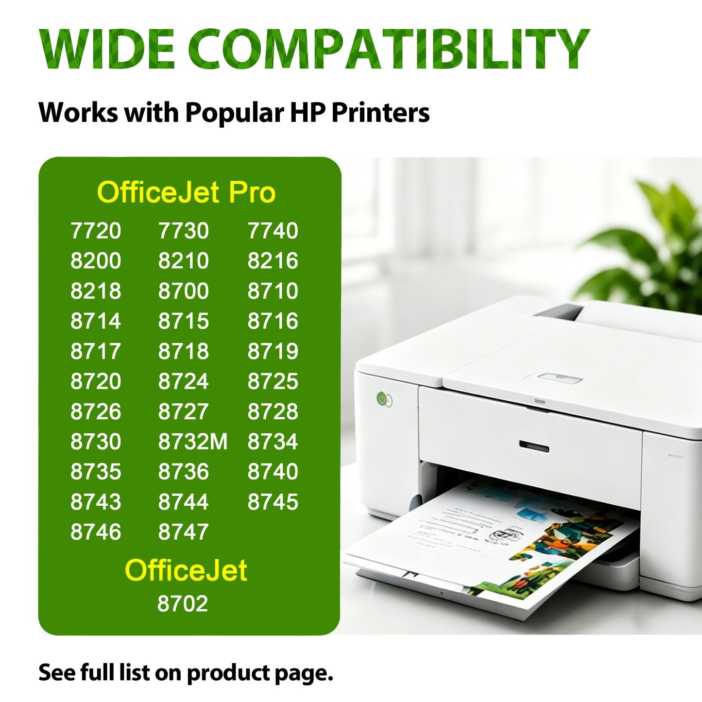 952XL Ink Cartridges Combo Pack Compatible for 952 xl 952 Ink Cartridges Works with OfficeJet Pro 7740 8710 8720 8210 Printers (4-Pack)