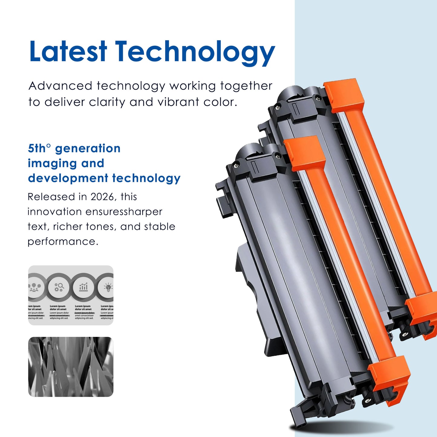 TN 730 TN-730 Toner Cartridge Compatible for Brother TN730 High Yield Black Works with HL-L2390DW DCP-L2550DW MFC-L2730DW ( 3 Black )