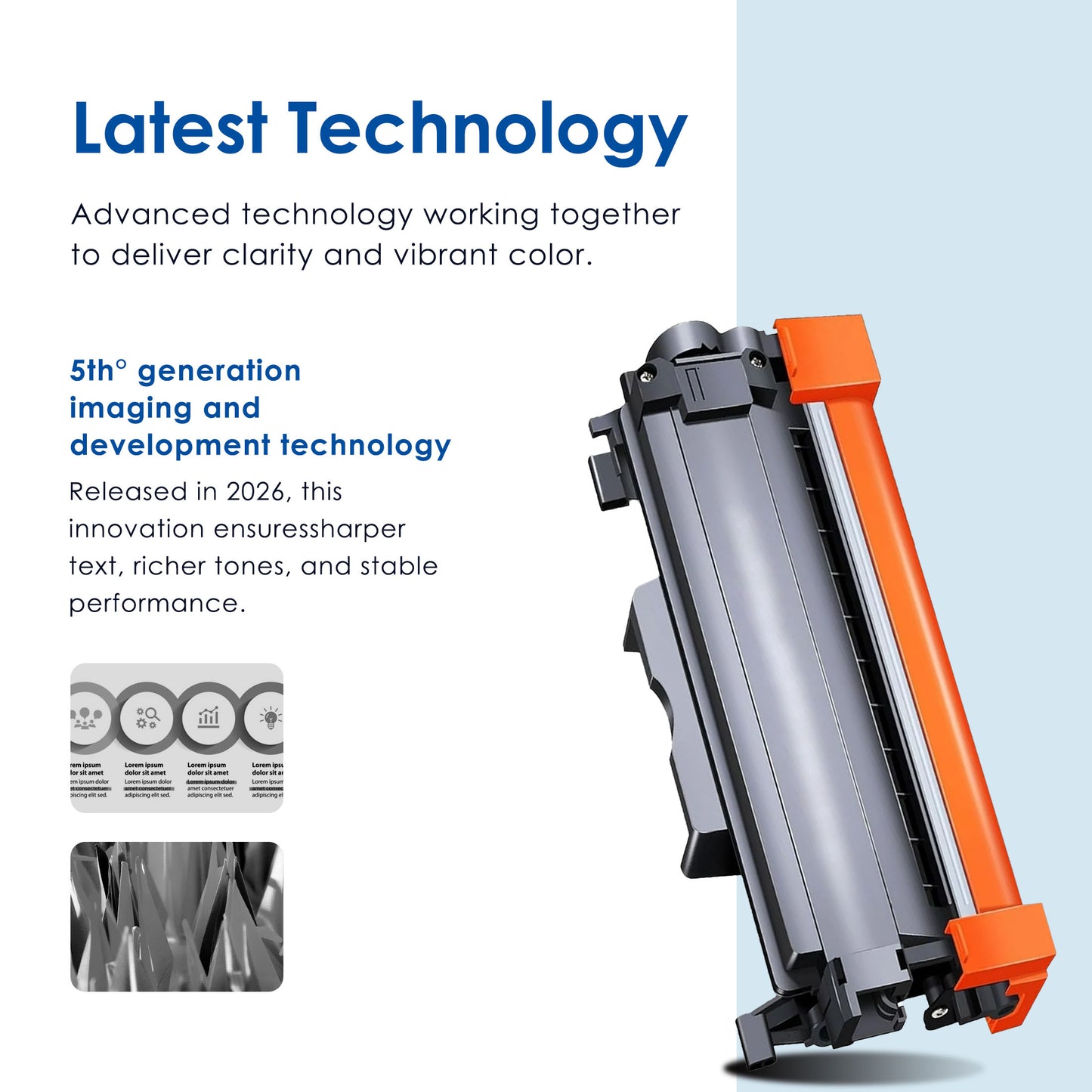 TN760 TN 760 Toner Cartridge Compatible for Brother TN760 High Yield Black Works with DCP-L2550DW HL-L2390DW MFC- L2730DW [ 1-Pack, 3000 Pages Per Cartridge ]