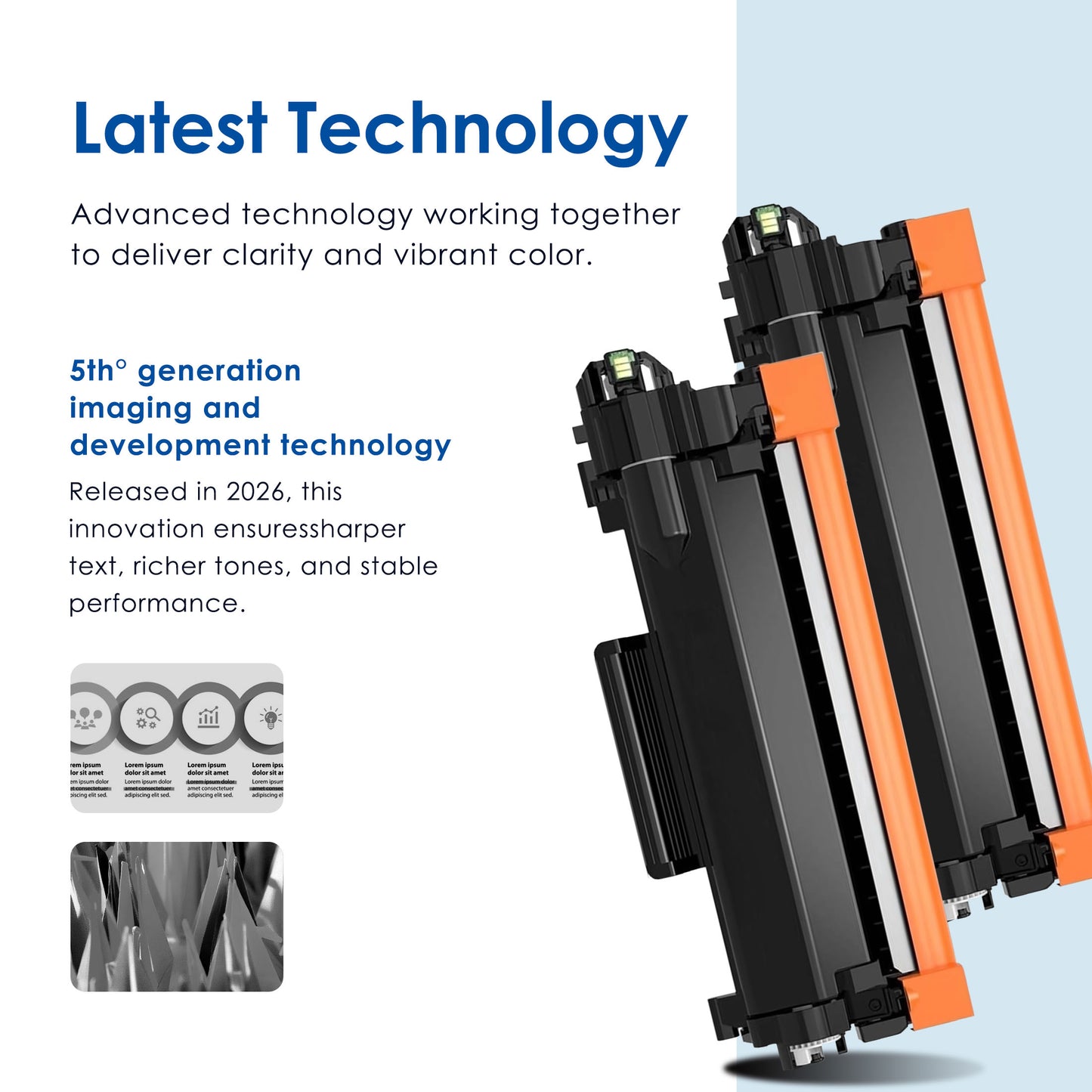 TN-830 TN 830 Toner Cartridge Compatible for Brother TN830 High Yield Black Works with MFC-L2820DWXL HL-L2865DW DCP-L2647DW ( 2-Pack )