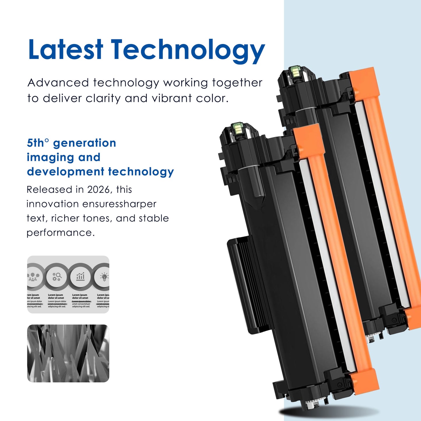 TN830XL TN 830XL Toner Cartridge Compatible for Brother TN830XL TN830 High Yield Works with DCP-L2640DW HL-L2465DW MFC-L2900DW ( 2 Black, 3500 Pages Per TN830XL Cartridge )
