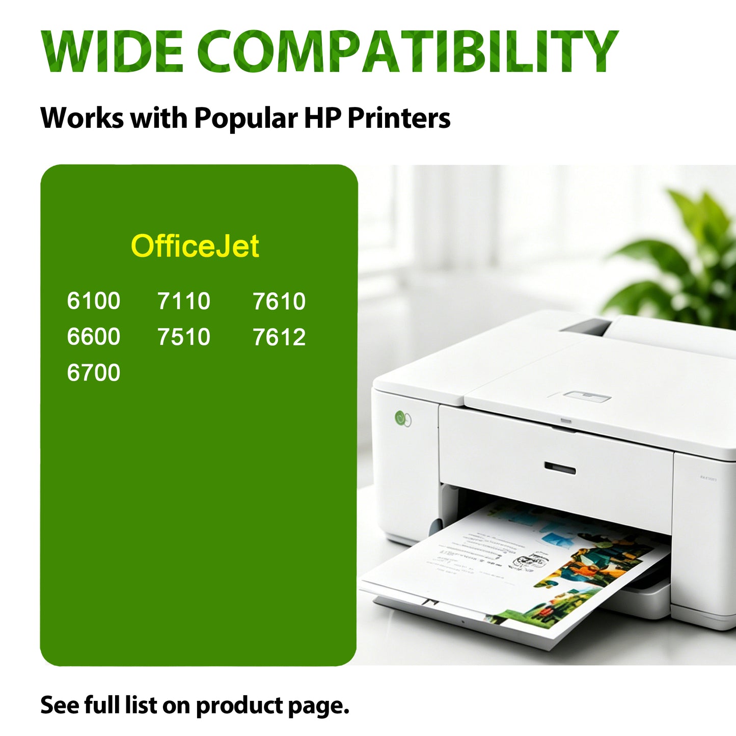 932XL 933XL Ink Cartridges Combo Pack Compatible for 932 933 Ink Cartridges Works with OfficeJet 7110 7510 7610 7612 Printers (4-Pack)