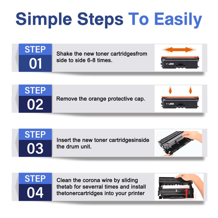 TN431 Toner Cartridges 1 Pack Black ZXTZX Compatibles for Brother TN431 Toner HL-L8260CDW MFC-L8610CDW Series Printers