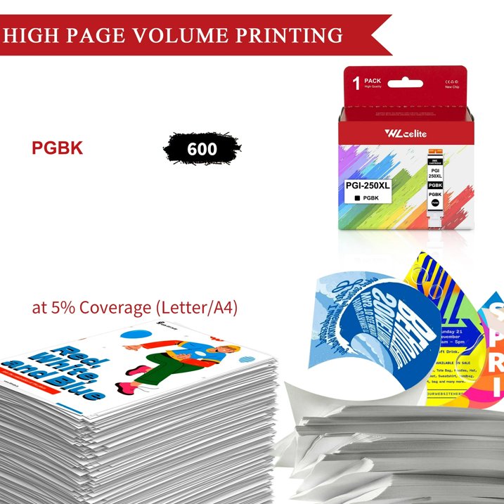 PGI 250XL Ink Cartridge Compatible for Canon 250 Ink Cartridge for PIXMA iP7220 MX922 ( PGBK )