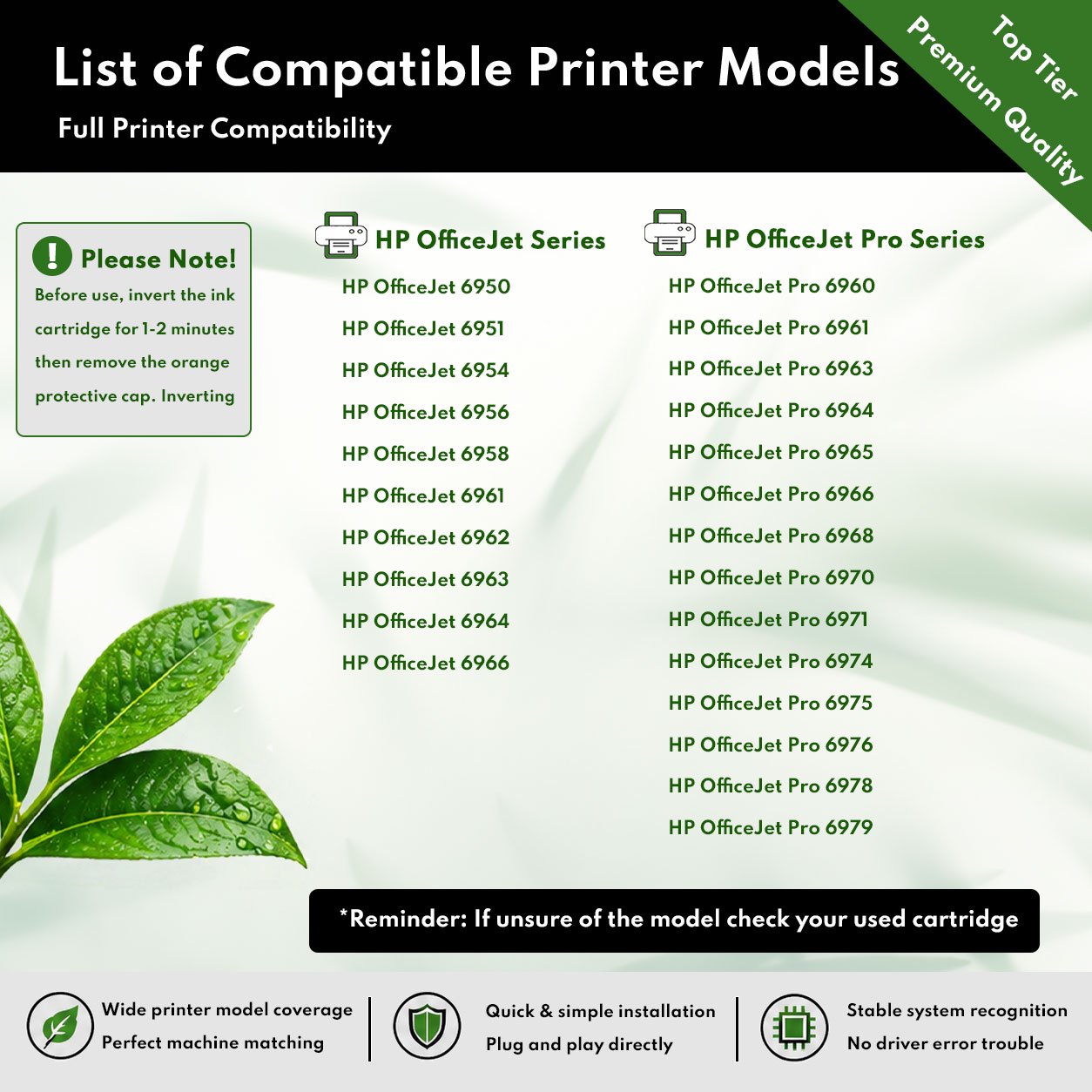 902 XL Ink Cartridges Compatible for HP902 Ink Cartridge Combo Pack for OfficeJet Pro 6960 6978 OfficeJet 6962 Printers Ink 902XL (4-Pack)
