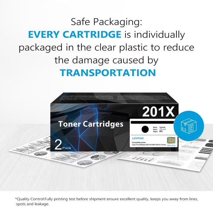 201X | CF400X High Print Each Toner Cartridge 2 Pack Black [3,300 pages] Compatible for Pro M252dw M252n M277n Printer, 201X Toner