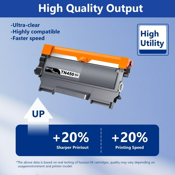 TN450 TN420 Toner Cartridge 4 Pack Black Compatible for Brother TN-450 TN 450 TN-420 TN 420 for MFC-7360N MFC-7860DW HL-2230 Printer High Yield