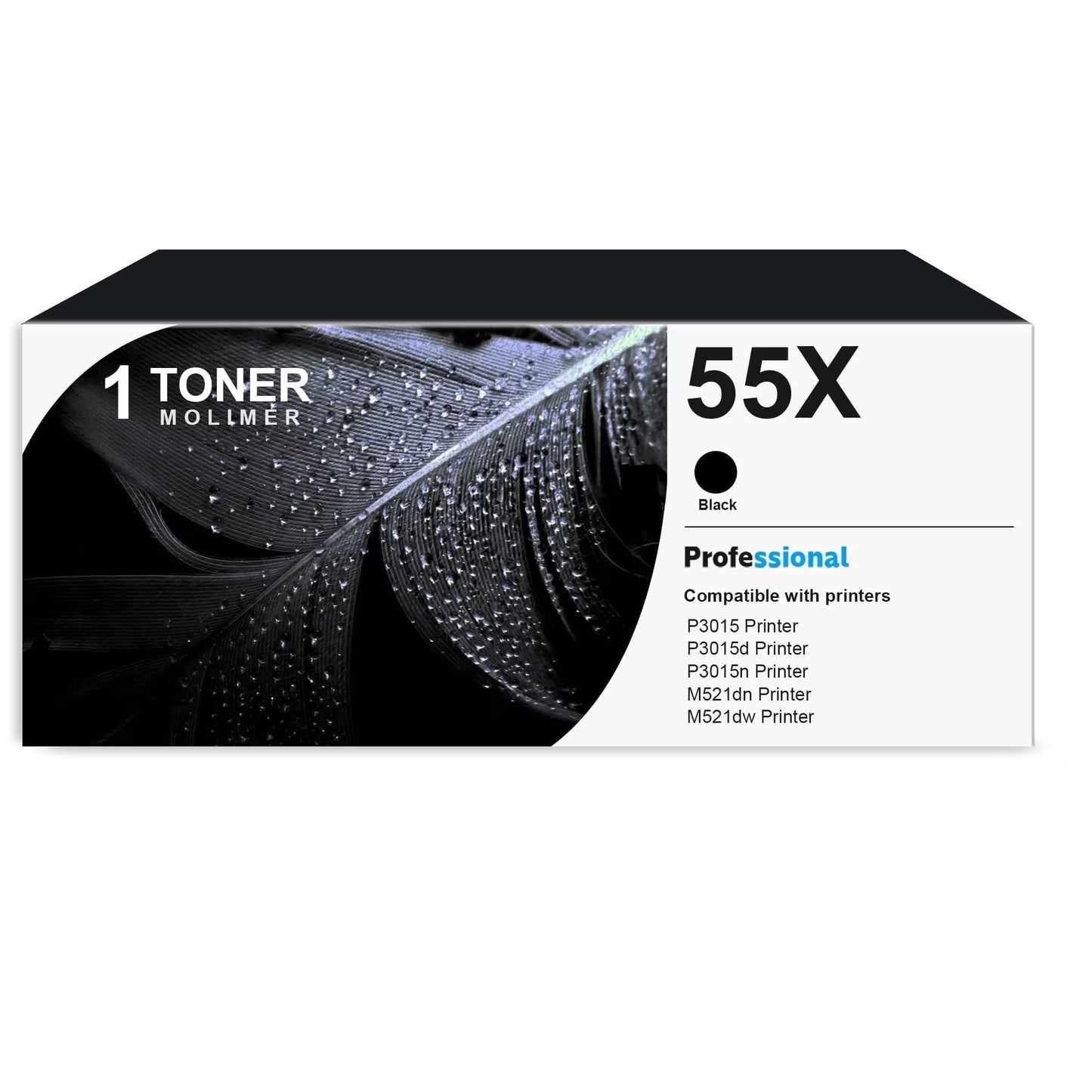 55X | CE255X Toner Cartridge Yields Up to 13,500 Pages Compatible for 55X Toner Cartridge P3015 P3015d P3015n Pro MFP M521dn M521dw Printer