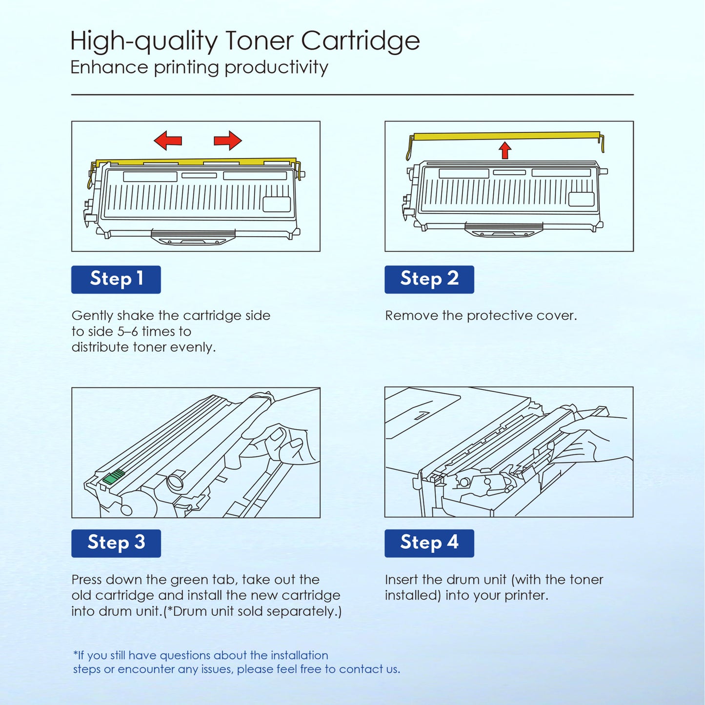 TN360 TN 360 Toner Cartridge Compatible for Brother TN360 High Yield Black Works with HL-2140 2170W DCP-7030 7045N MFC-7320 7340 [2 Black]
