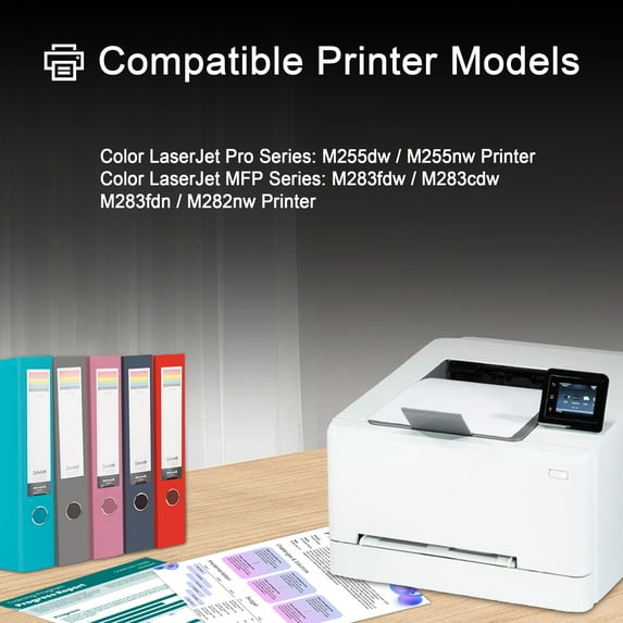 206A W2110A Toner Cartridges With Chip Compatible for HP206 206A Toner for Color LaserJet Pro M255 Color LaserJet Pro M282nw, M283cdw Series Printer (1-Pack,Black)