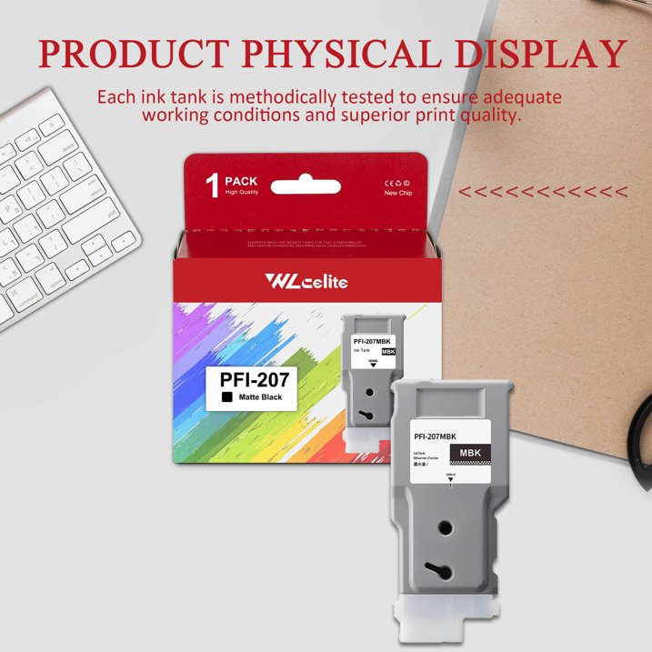 PFI-207 Ink Tank Replacement for Canon PFI-207 MBK 300ML Ink Cartridge for iPF680 iPF685 Printer