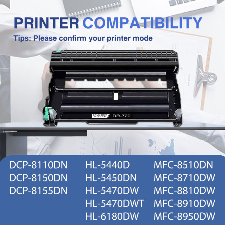 DR720 Drum Unit (Not Toner) Compatible for Brother DR-720 Drum for MFC-8910DW MFC-8950DW MFC-8950DWT Printer