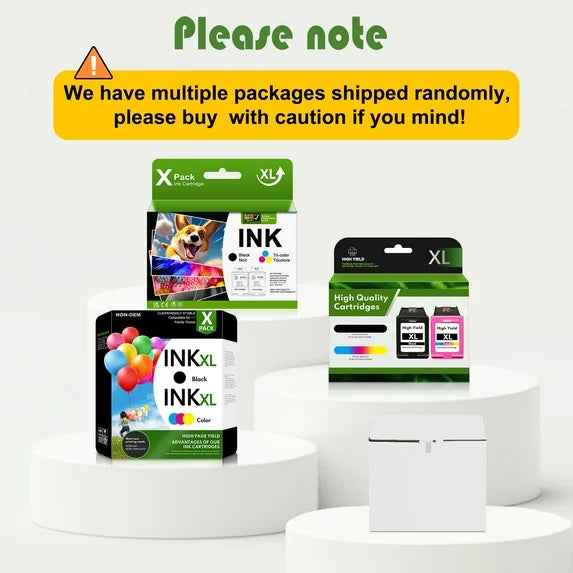 62XL Ink Cartridges 2 Pack Black Compatible for 62 Ink with Envy 7640 OfficeJet 200 Printer