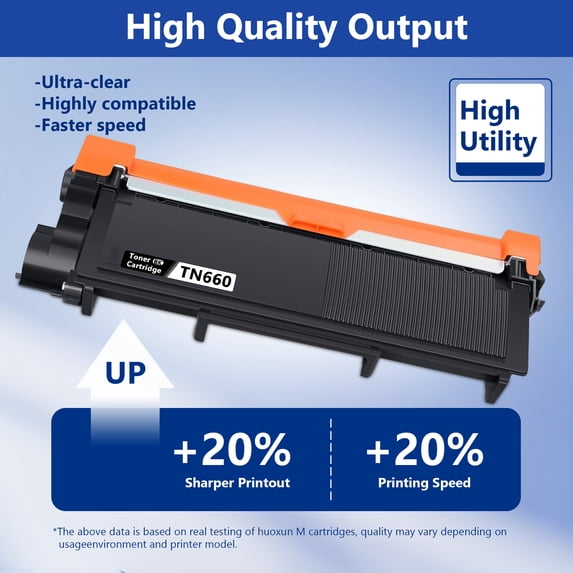 TN660 TN630 Toner Cartridge High Yield 4-Pack Black Compatible for Brother TN-660 TN 660 TN-630 TN 630 for HL-L2320D HL-L2380DW MFC-L2740DW Printer