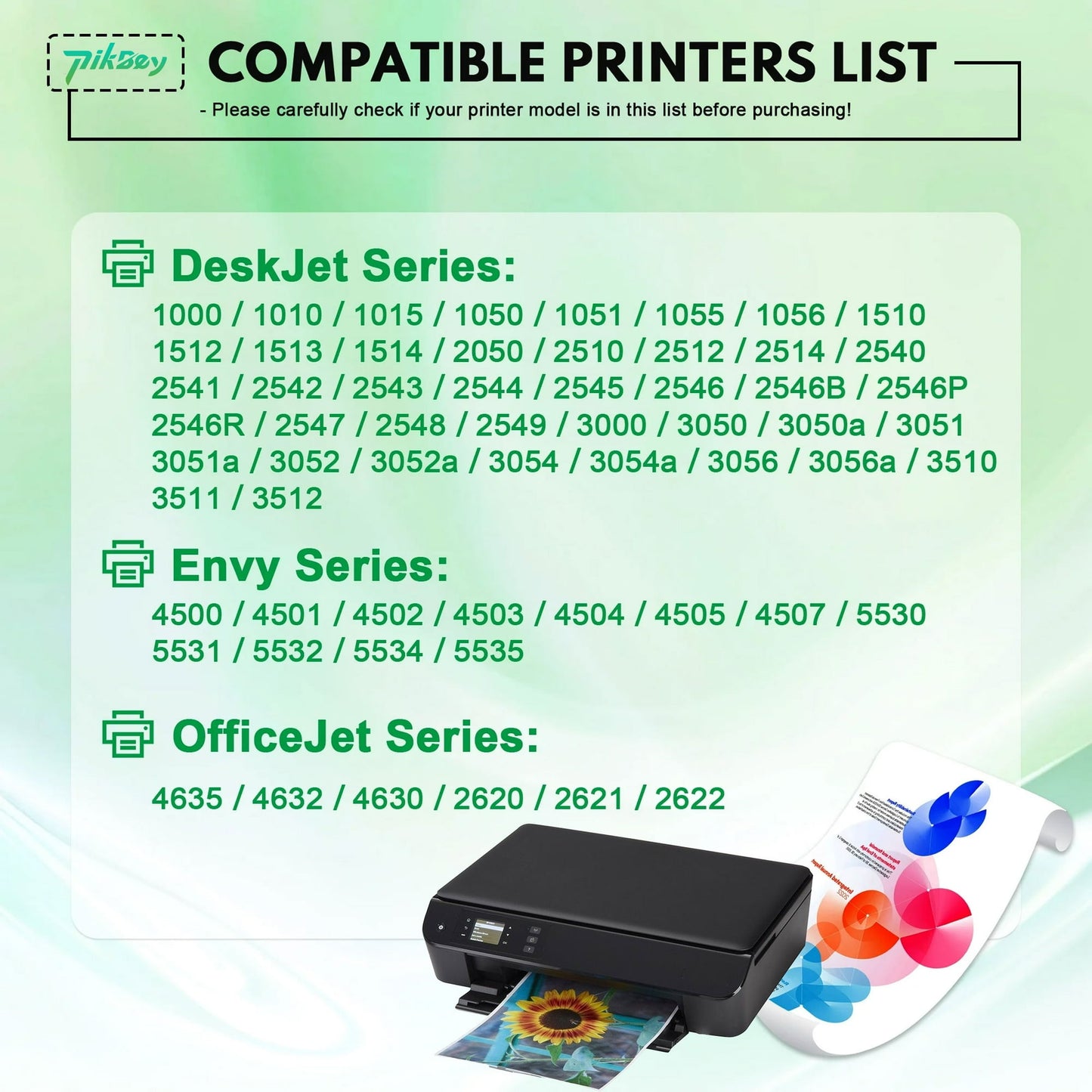 61 XL 61XL Ink Cartridges 2-Pack Black/Tri-color Compatible for HP 61 Ink Cartridges for DeskJet 1000 1510 2050 Officejet 2620 4630 Envy 4500 5530 Printers
