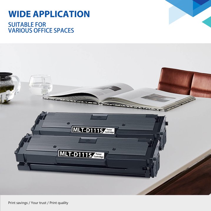 D111S Toner Cartridge Compatible for Samsung MLT-D111S Black Toner Cartridges Printer 2 Pack