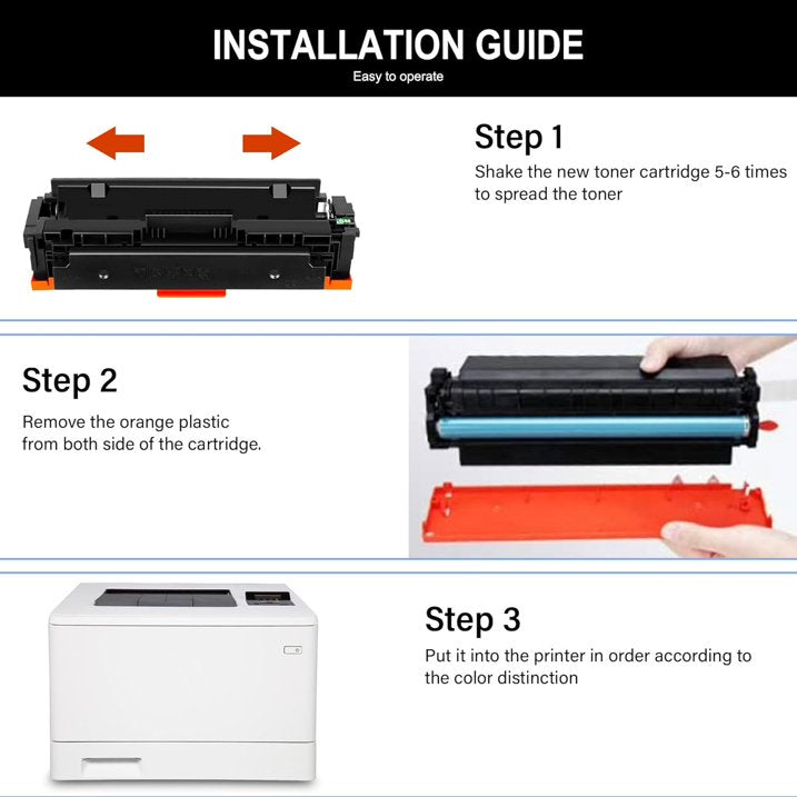 410X High-Yield Toner Cartridges Compatible for HP 410X 410A CF410X CF411X CF413X CF412X CF410A Toner Cartridges Pro MFP M477fnw M477fdw M452dn M477 M452 (5 Pack,2 Black/1 Cyan/1 Magenta /1 Yellow)