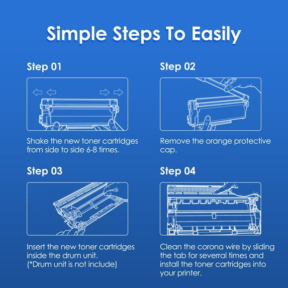 TN660 Toner Cartridge 2 Pack Black Compatible for Brother TN660 TN630 TN 660 TN 630 TN-660 TN-630 Toner Cartridge for DCP-L2520DW DCP-L2540DW HL-L2320D MFC-L2705DW Printer