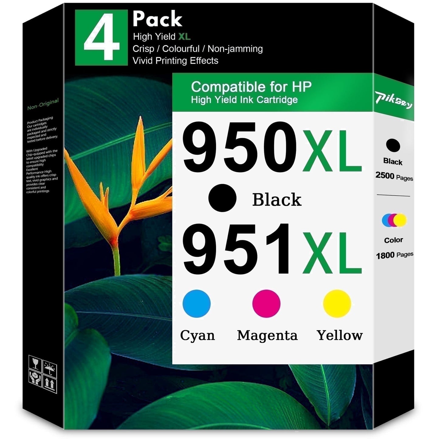 950XL and 951XL Ink Cartridges (4 Packs) - Compatible for HP 950 and 951 Ink Cartridges Combo Pack for OfficeJet Pro 8600 8610 8620 251DW Printers