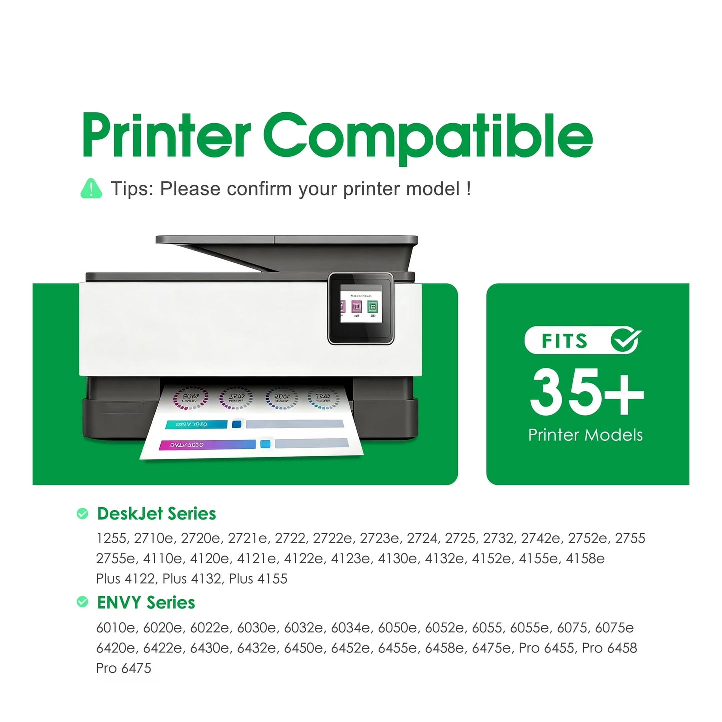 67 XL 67XL Ink Cartridges 2-Pack Black and Tri-Color Compatible for HP 67 Ink Cartridges for DeskJet 2700 2700e 2855e 2755 2755e 4155e 4255e Envy 6000 6400 6055e Printers