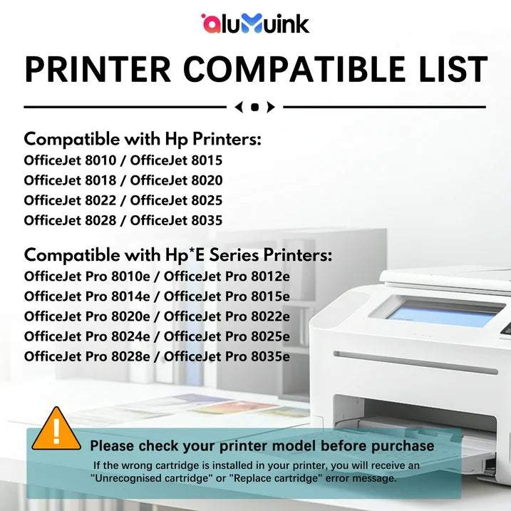 ALUMUINK 910 Ink Cartridges Compatible for HP 910XL Ink Cartridge Combo Pack OfficeJet 8010 8020 Printers 4-Pack