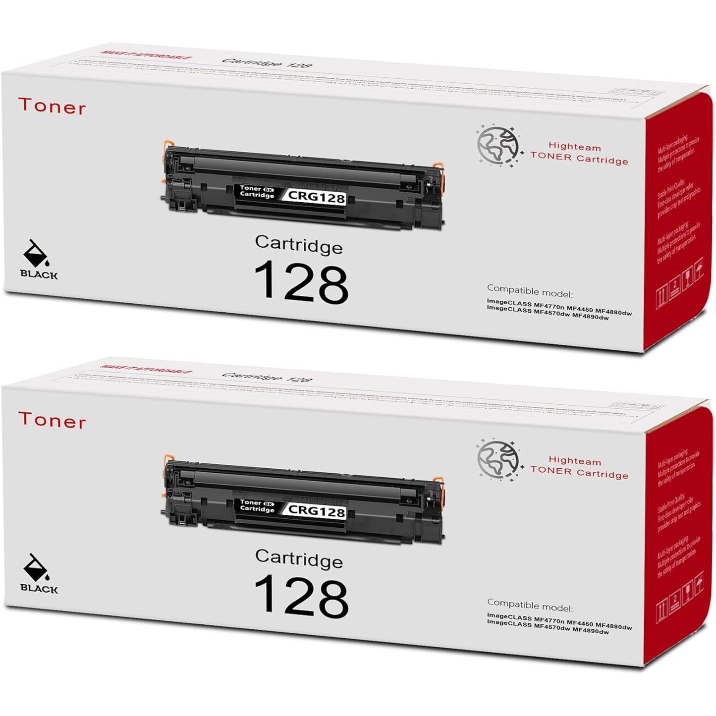 Cartridge 128 CRG128 Toner Cartridge 128 Toner Black Replacement for Canon CRG-128 ImageCLASS MF4770n MF4450 MF4880dw MF4570dw MF4890dw Printer Toner 2-Pack 3500B001