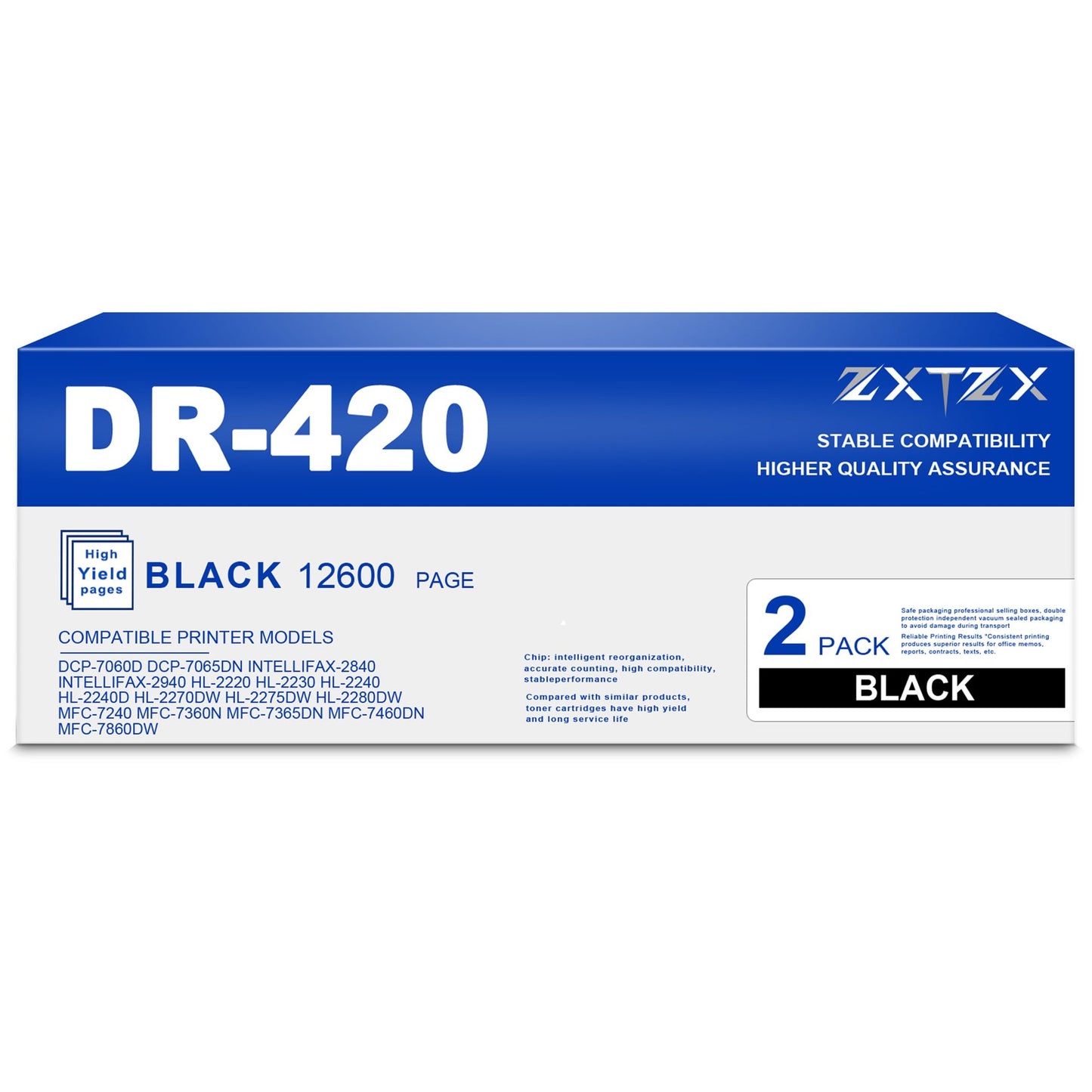 DR420 Drum Compatible for Brother DR420 Drum Unit HL-2270DW DCP-7065DN Printer 2 Pack