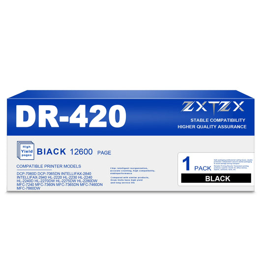 DR420 Drum for Brother DR420 Drum Unit 12600 Yield Black Printer