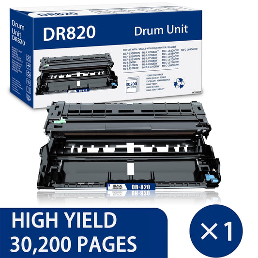 DR820 Black Drum Unit Compatible for Brother DR 820 (1 pack ) for MFC-L5800DW MFC-L5850DW Printers