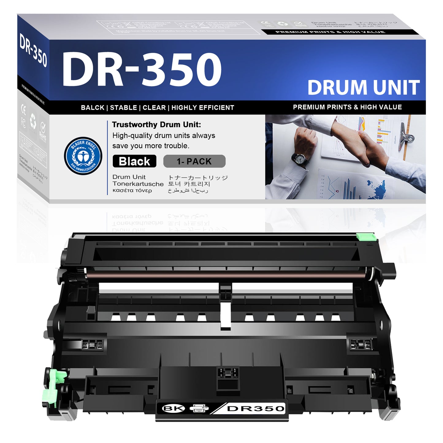 DR350 Drum Unit Black ZXTZX Compatible for Brother DR350 Drum for HL-5250DN MFC-8690DW MFC-8890DW Series Printers 1 Pack Black