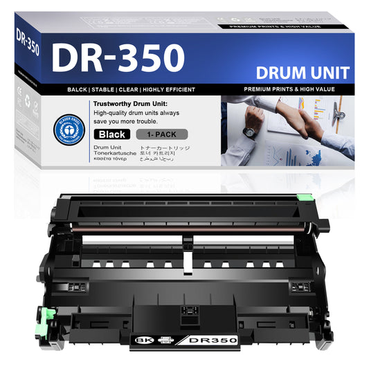 DR350 Drum Unit Black ZXTZX Compatible for Brother DR350 Drum for HL-5250DN MFC-8690DW MFC-8890DW Series Printers 1 Pack Black