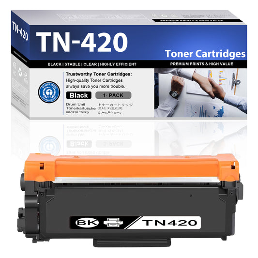 TN420 Toner Cartridges ZXTZX Compatibles for Brother TN420 Toner HL-2275DW MFC-7365DN Series Printers 1 Pack