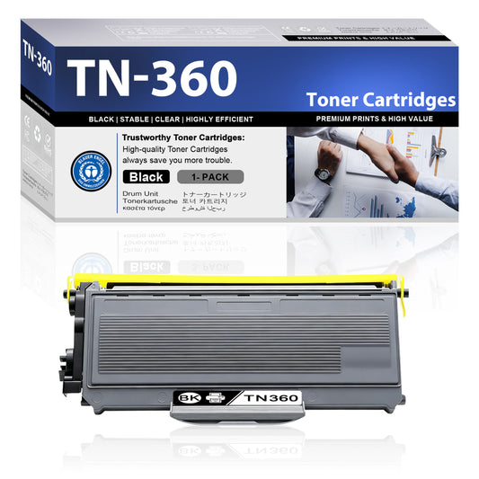 TN360 Toner Cartridge ZXTZX Compatibles for Brother TN360 Compatibles for MFC-7840W HL-2170W Series Printers 1 Pack Black