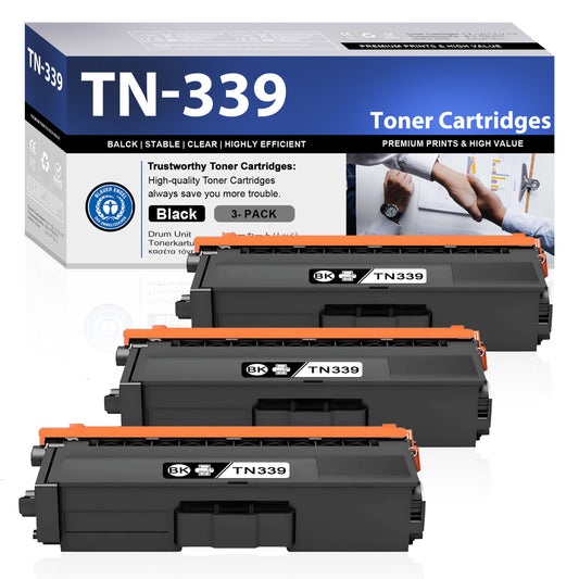 TN339 Toner Cartridges ZXTZX Compatibles for Brother TN339 Toner HL-L8350CDW MFC-L8600CDW Series Printers 3 Pack Black