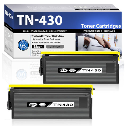 TN430 Toner Cartridges Black ZXTZX Compatibles for Brother TN430 Toner HL-1270N MFC-9660 IntelliFax-4750 Series Printers 2 Pack
