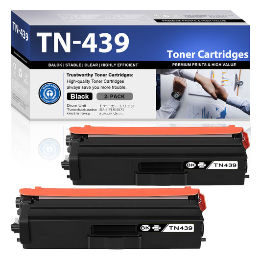TN439 Toner Cartridges ZXTZX Compatibles for Brother TN439 Toner HL-L9310CDW MFC-L8610CDW Series Printers 2 Black Pack