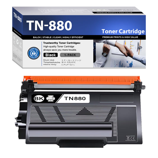 TN880 Toner Cartridge ZXTZX Compatibles for Brother TN-880 ZXTZX Compatibles for HL-L6400DWT MFC-L6700DW Series Printers 1 Pack Black