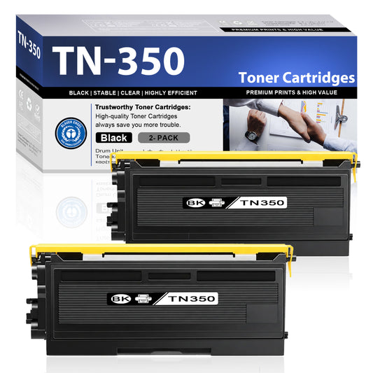 TN350 TN-350 Toner Cartridge ZXTZX Compatibles for Brother TN350 Compatibles for HL-2070N MFC-7225N Series Printers 2 Pack Black
