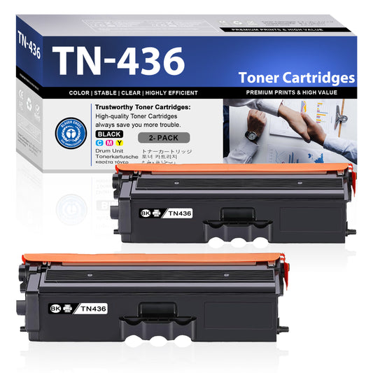 TN436 ZXTZX Toner Cartridges Compatibles for Brother TN436 Toner HL-L8360CDW MFC-L8900CDW Series Printers 2 Pack Black