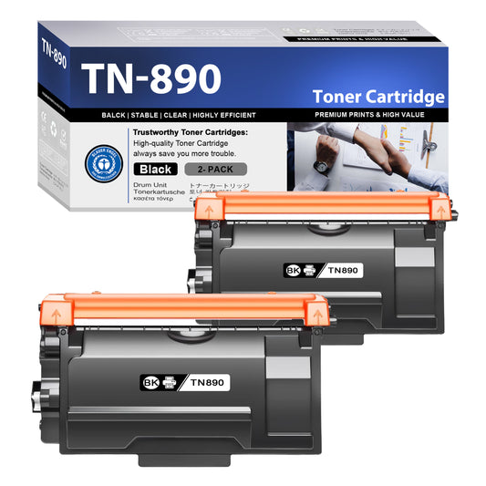 TN890 Toner Cartridge ZXTZX Compatibles for Brother TN-890 Compatibles for HL-L6250DW MFC-L6900DW Series Printers 2 Pack Black