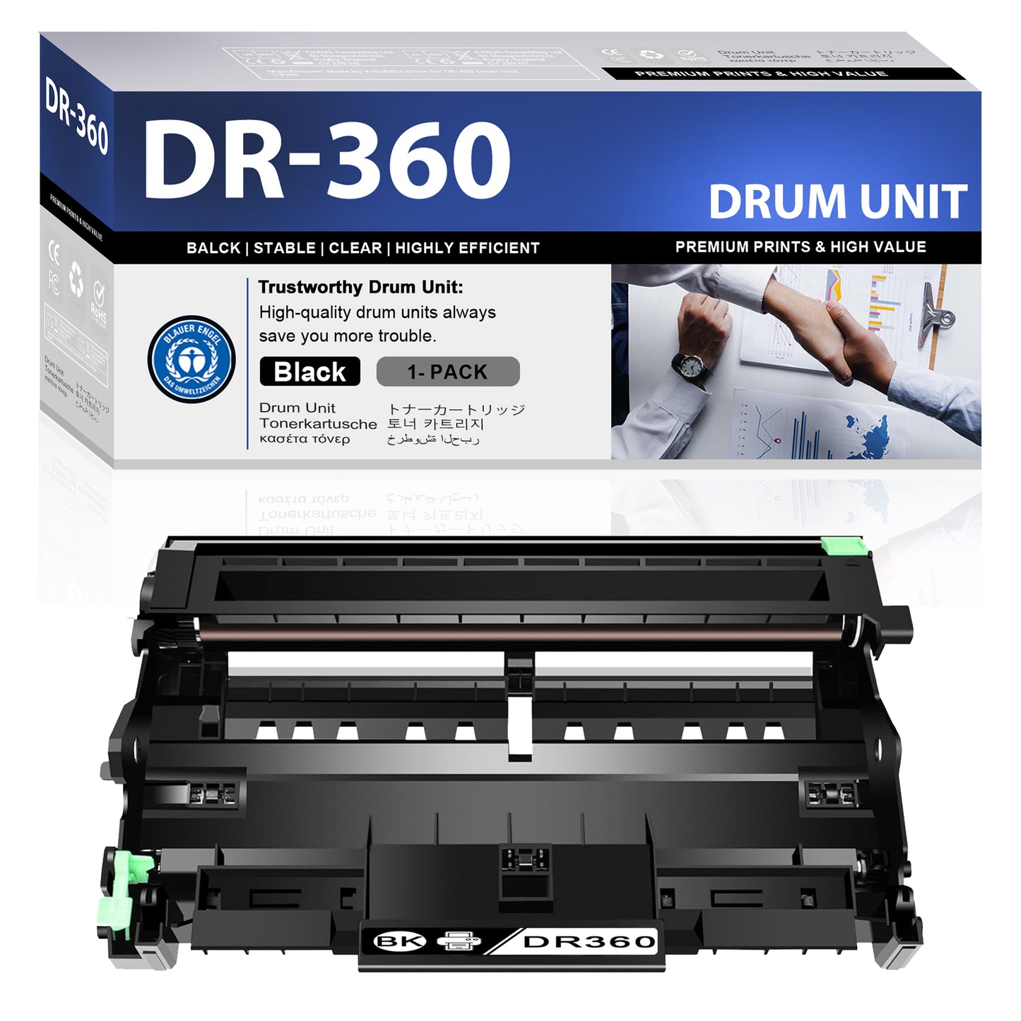 DR360 ZXTZX Drum Unit Compatible for Brother DR360 Drum for HL-2140 MFC-7040 MFC-7840W Series Printers 1 Pack Black