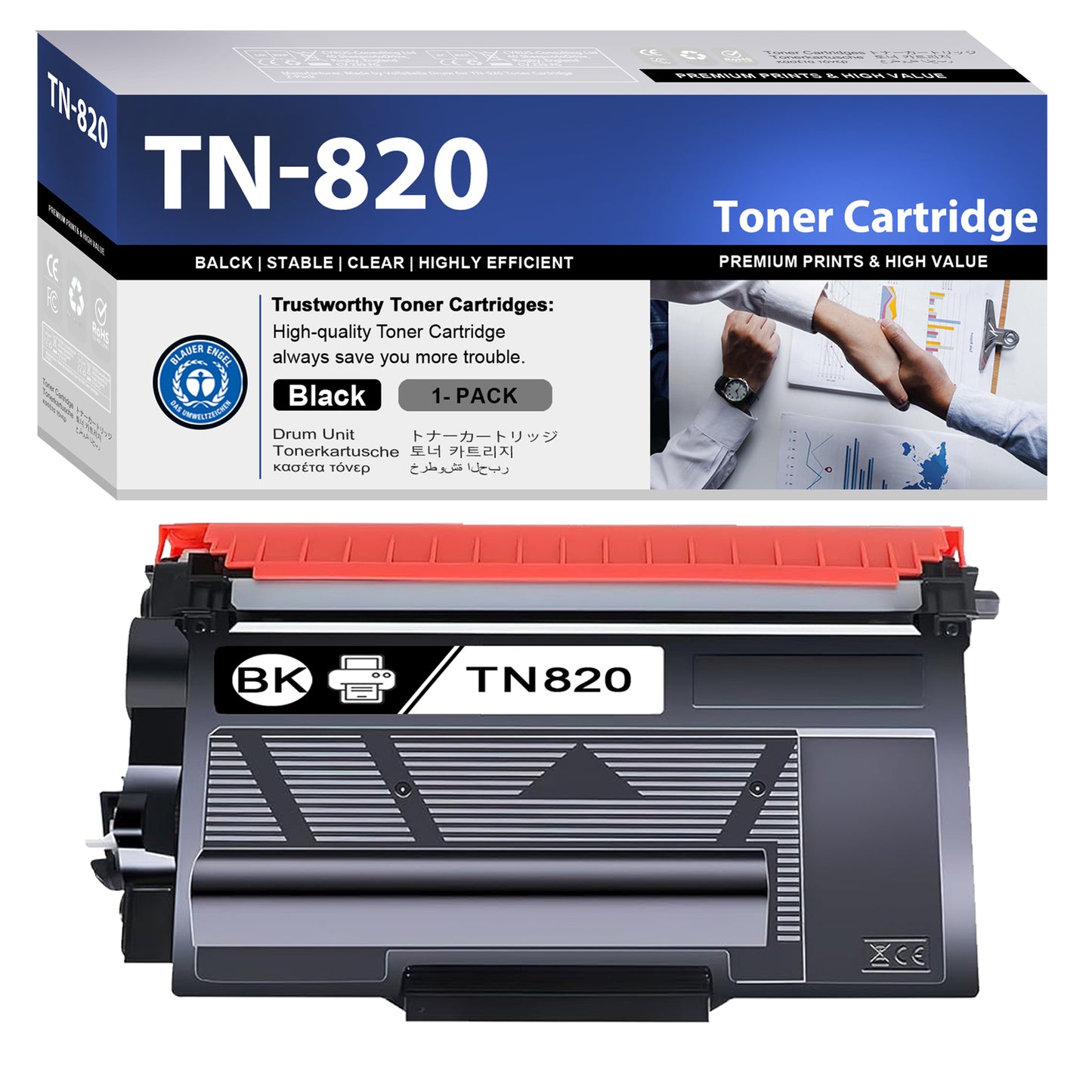 TN820 Toner Cartridge ZXTZX Compatibles for Brother TN-820 Compatibles for HL-L2465DW MFC-L2760DW Series Printers 1 Pack Black