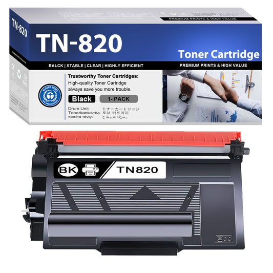 TN820 Toner Cartridge ZXTZX Compatibles for Brother TN-820 Compatibles for HL-L2465DW MFC-L2760DW Series Printers 1 Pack Black