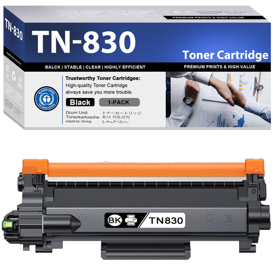 TN830 Toner Cartridge ZXTZX Compatibles for Brother TN-830 Compatibles for HL-L2465DW MFC-L2760DW Series Printers 1 Pack Black