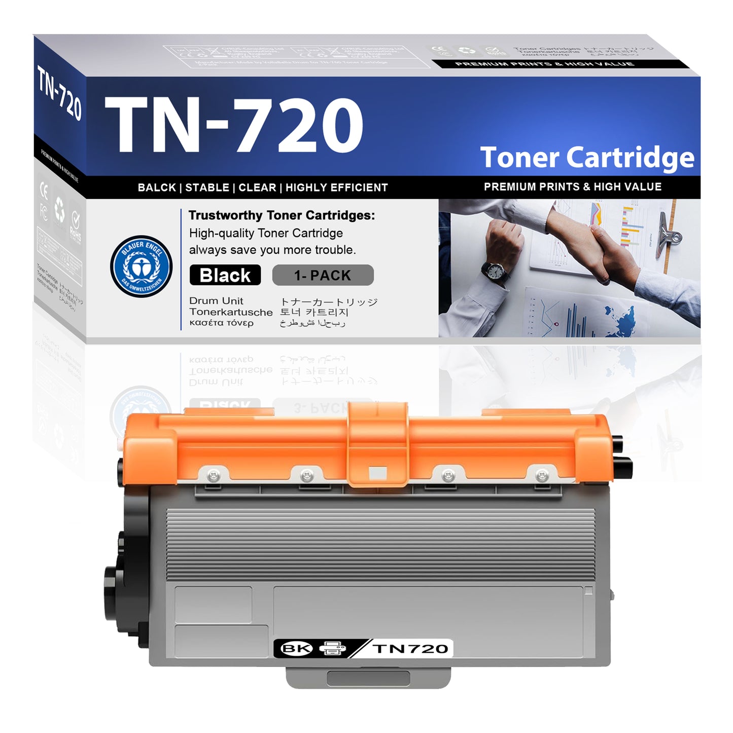 TN720 Toner Cartridges ZXTZX Compatibles for Brother TN720 Toner HL-6180DW MFC-8710DW Series Printers 1 Pack