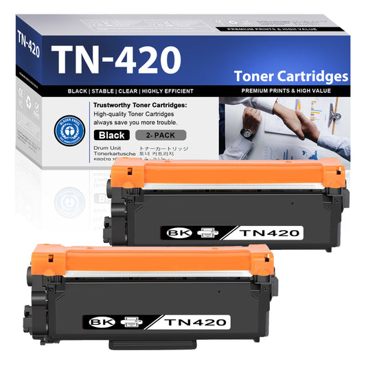 TN420 Toner Cartridges 2 Pack ZXTZX Compatibles for Brother TN420 Toner HL-2270DW MFC-7860DW Series Printers
