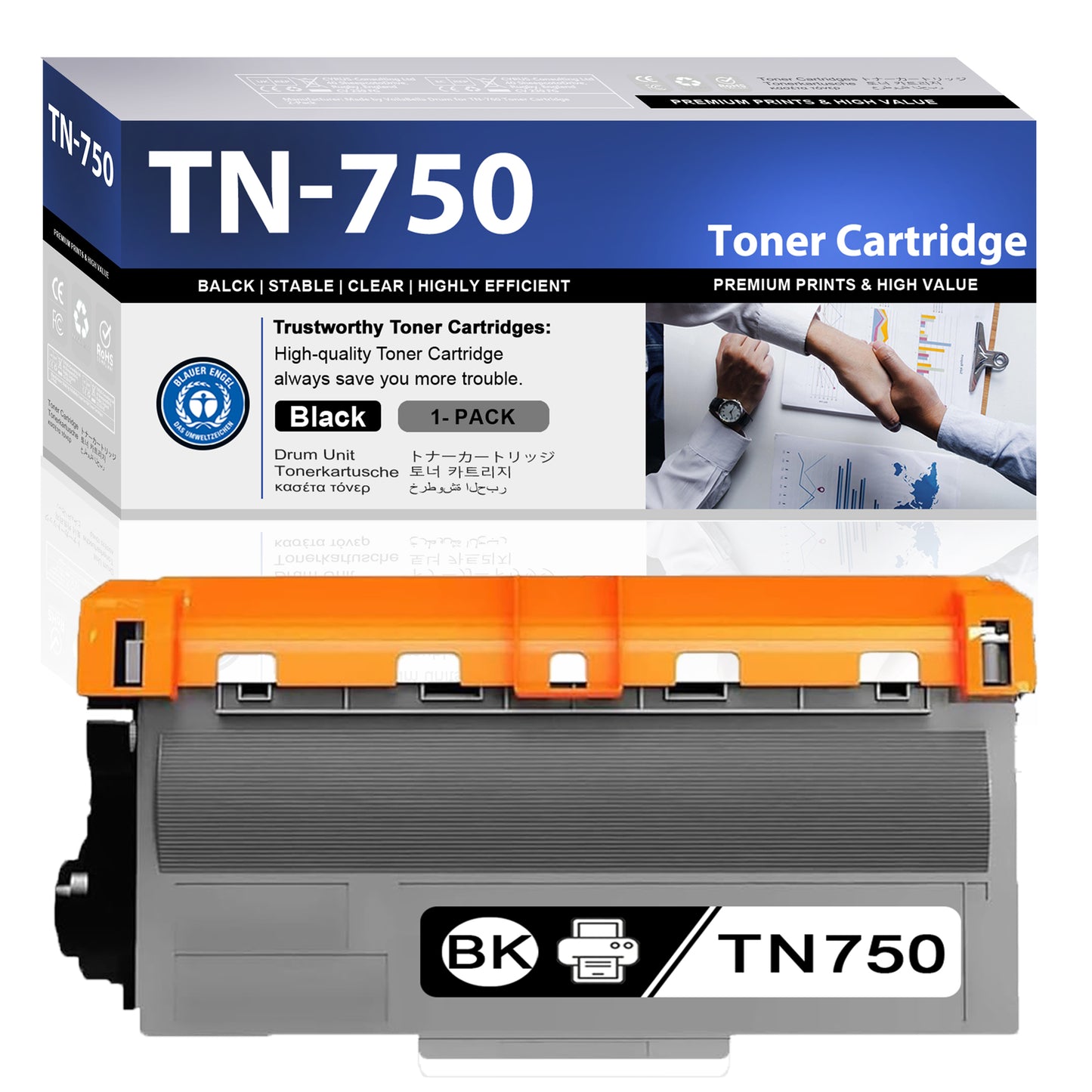 TN750 Toner Cartridges ZXTZX Compatibles for Brother TN750 Toner HL-5450DN MFC-8950DW Series Printers 1 Pack